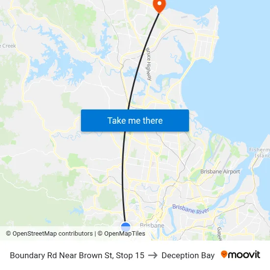 Boundary Rd Near Brown St, Stop 15 to Deception Bay map