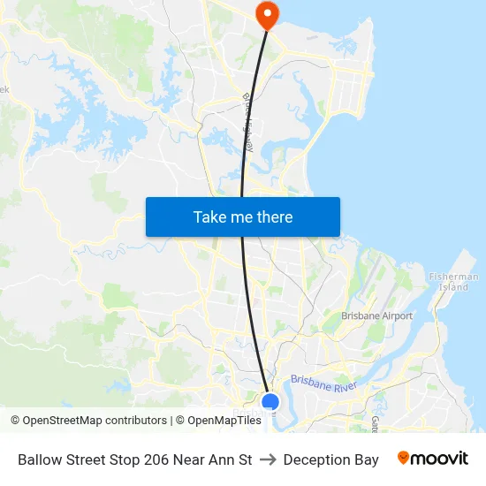 Ballow Street Stop 206 Near Ann St to Deception Bay map