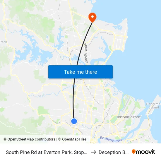 South Pine Rd at Everton Park, Stop 37 to Deception Bay map