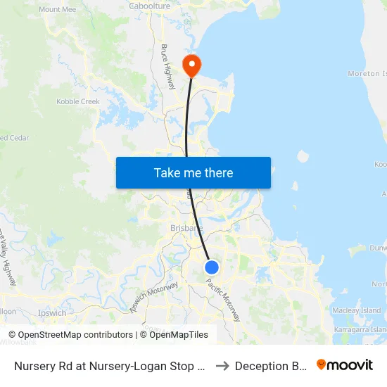 Nursery Rd at Nursery-Logan Stop 48 to Deception Bay map