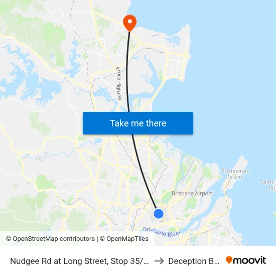 Nudgee Rd at Long Street, Stop 35/45 to Deception Bay map