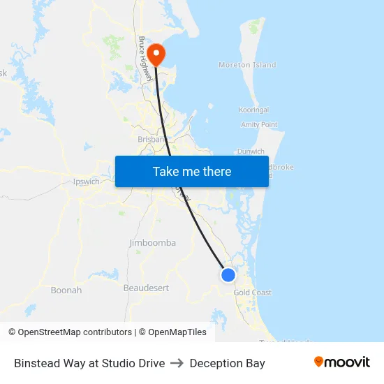 Binstead Way at Studio Drive to Deception Bay map