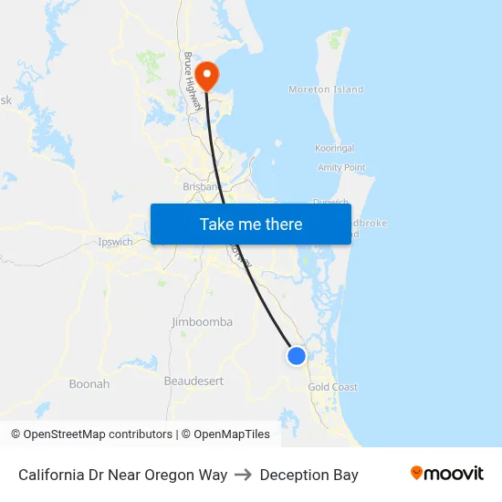 California Dr Near Oregon Way to Deception Bay map