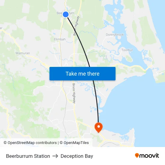 Beerburrum Station to Deception Bay map