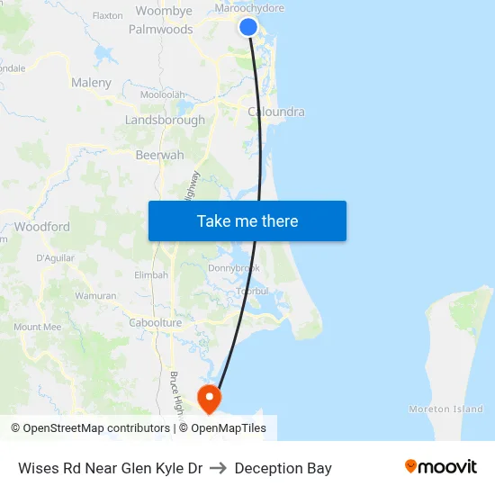 Wises Rd Near Glen Kyle Dr to Deception Bay map