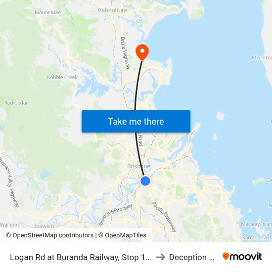 Logan Rd at Buranda Railway, Stop 14/16 to Deception Bay map