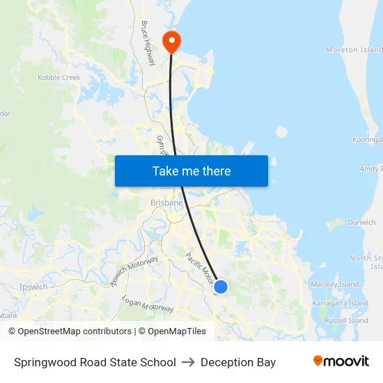 Springwood Road State School to Deception Bay map