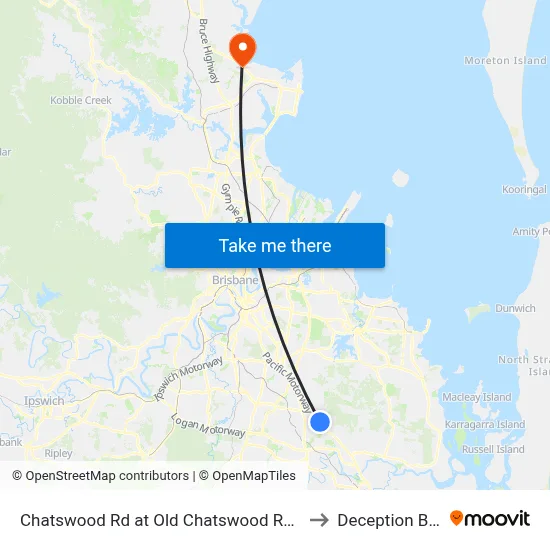 Chatswood Rd at Old Chatswood Road to Deception Bay map