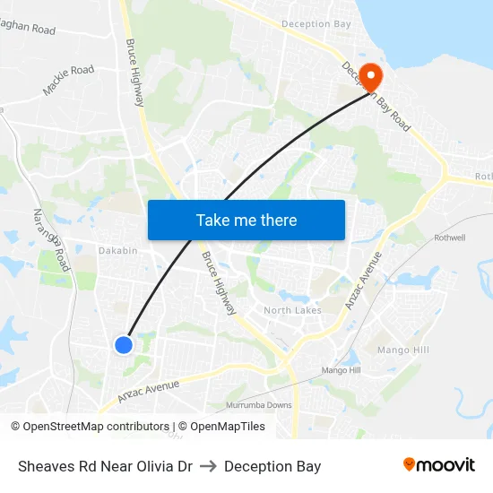 Sheaves Rd Near Olivia Dr to Deception Bay map