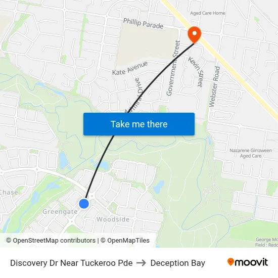 Discovery Dr Near Tuckeroo Pde to Deception Bay map