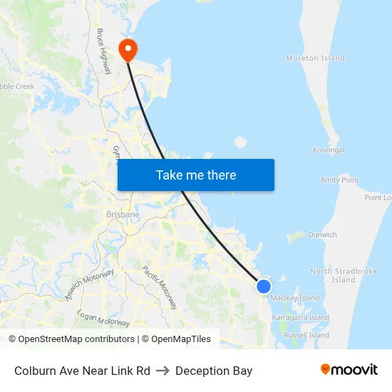 Colburn Ave Near Link Rd to Deception Bay map