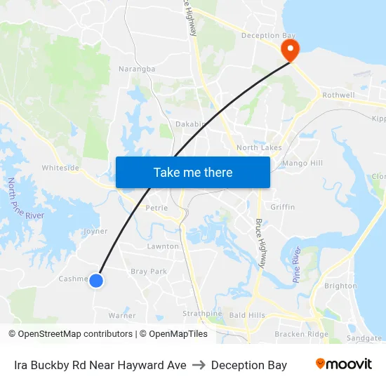 Ira Buckby Rd Near Hayward Ave to Deception Bay map