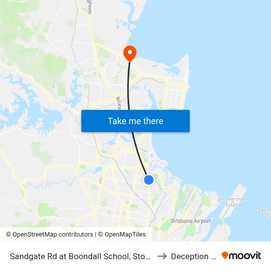 Sandgate Rd at Boondall School, Stop 20/21 to Deception Bay map