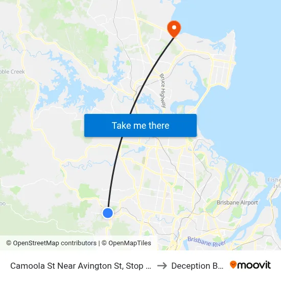 Camoola St Near Avington St, Stop 37 to Deception Bay map
