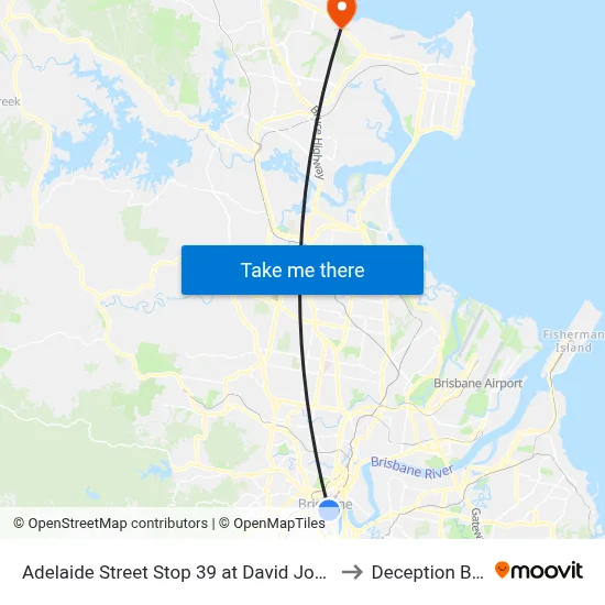 Adelaide Street Stop 39 at David Jones to Deception Bay map