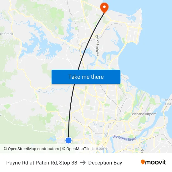Payne Rd at Paten Rd, Stop 33 to Deception Bay map