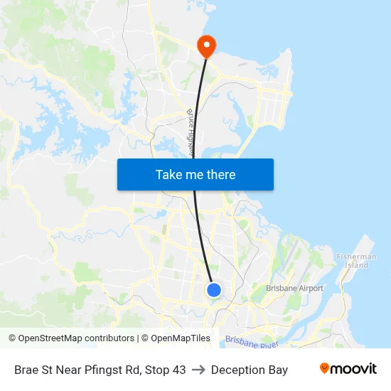 Brae St Near Pfingst Rd, Stop 43 to Deception Bay map