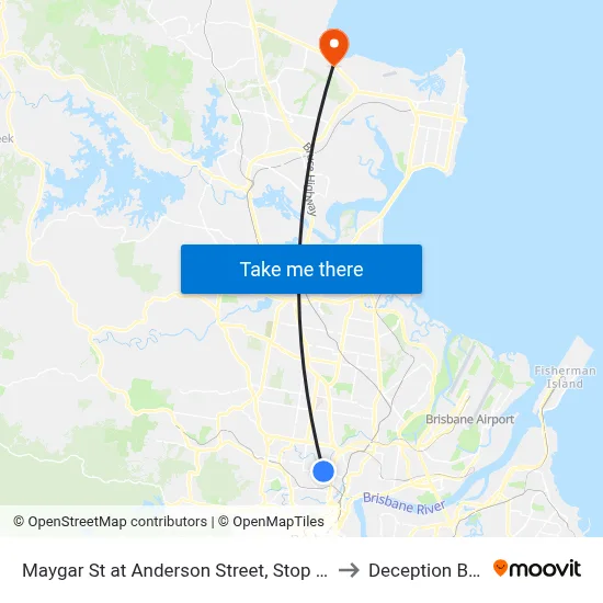 Maygar St at Anderson Street, Stop 21 to Deception Bay map