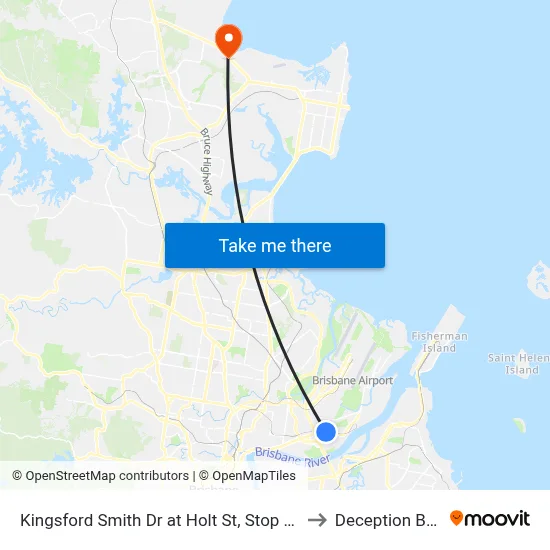 Kingsford Smith Dr at Holt St, Stop 43 to Deception Bay map