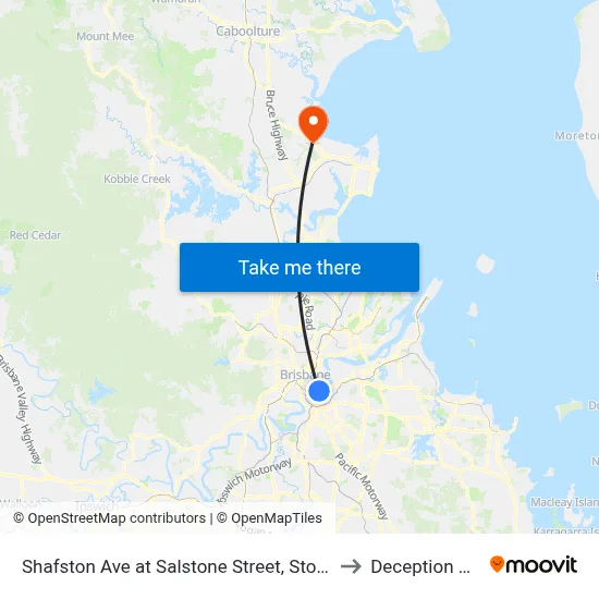 Shafston Ave at Salstone Street, Stop 11 to Deception Bay map