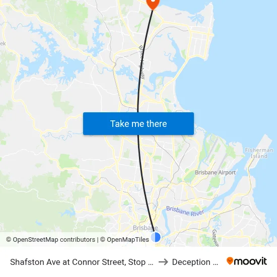 Shafston Ave at Connor Street, Stop 10/6 to Deception Bay map
