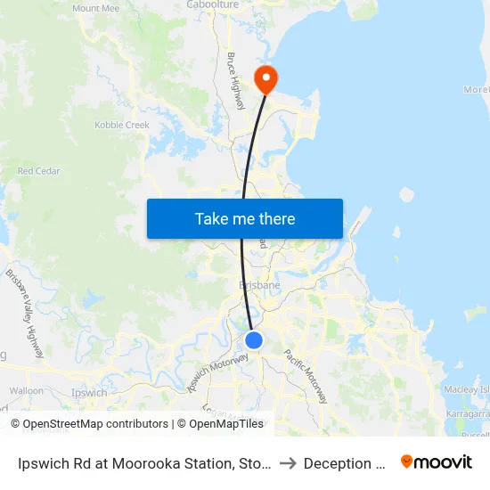Ipswich Rd at Moorooka Station, Stop 39 to Deception Bay map