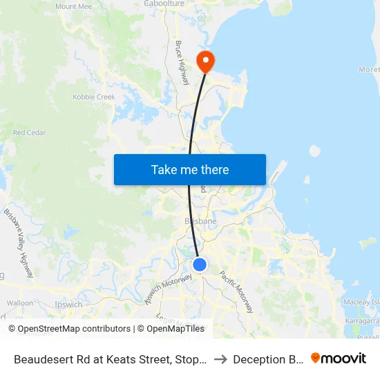 Beaudesert Rd at Keats Street, Stop 35 to Deception Bay map