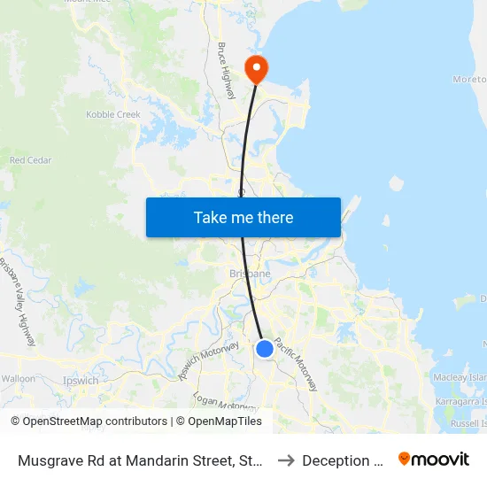 Musgrave Rd at Mandarin Street, Stop 54 to Deception Bay map