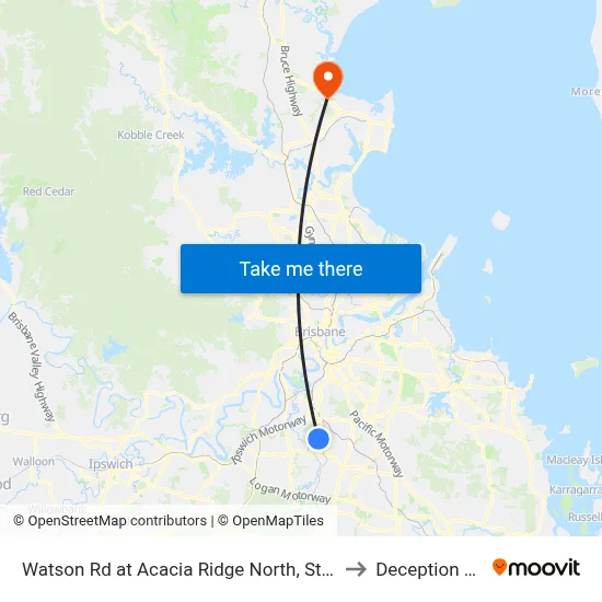Watson Rd at Acacia Ridge North, Stop 59 to Deception Bay map