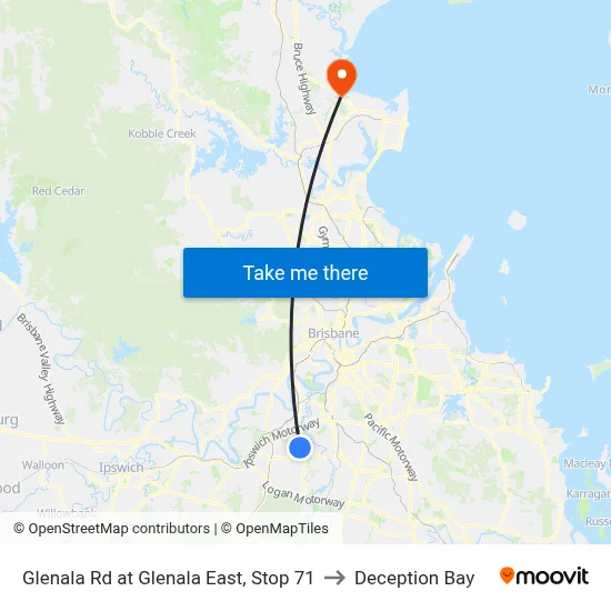 Glenala Rd at Glenala East, Stop 71 to Deception Bay map
