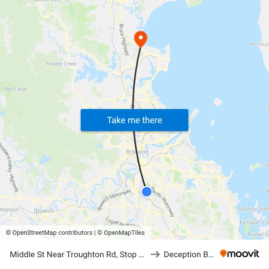 Middle St Near Troughton Rd, Stop 54 to Deception Bay map
