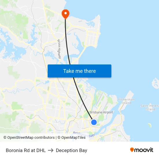 Boronia Rd at DHL to Deception Bay map