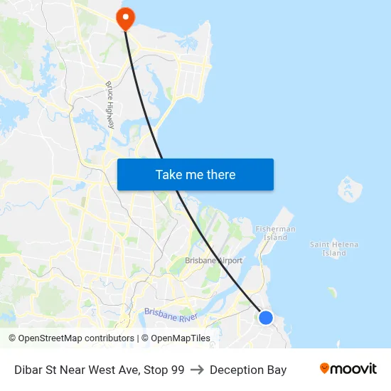Dibar St Near West Ave, Stop 99 to Deception Bay map