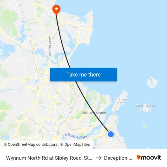 Wynnum North Rd at Sibley Road, Stop 38 to Deception Bay map
