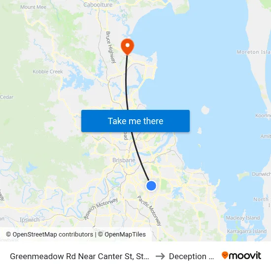 Greenmeadow Rd Near Canter St, Stop 63 to Deception Bay map