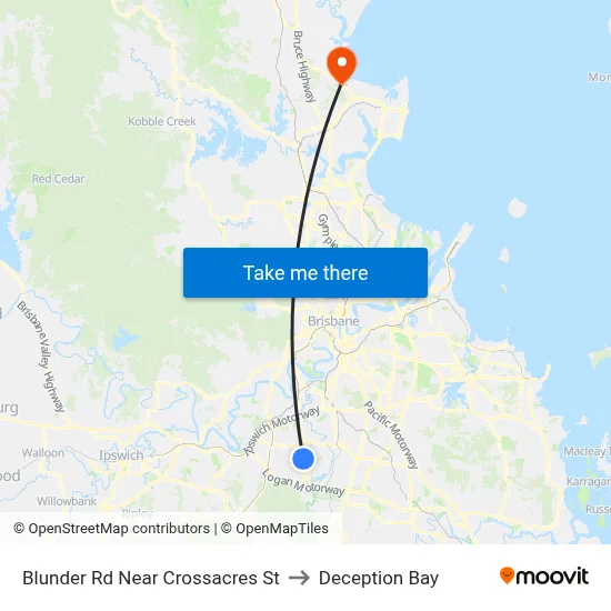 Blunder Rd Near Crossacres St to Deception Bay map