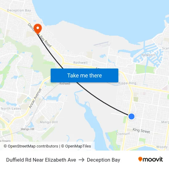 Duffield Rd Near Elizabeth Ave to Deception Bay map