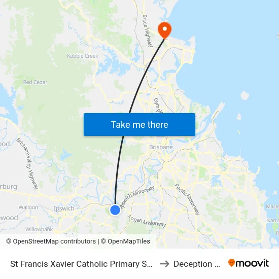 St Francis Xavier Catholic Primary School to Deception Bay map