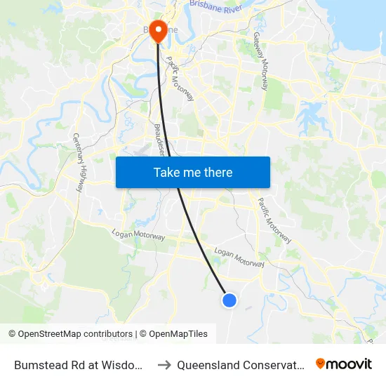 Bumstead Rd at Wisdom Way to Queensland Conservatorium map