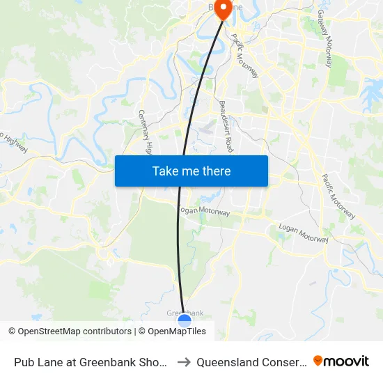 Pub Lane at Greenbank Shopping Centre to Queensland Conservatorium map