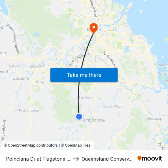 Poinciana Dr at Flagstone Schools to Queensland Conservatorium map