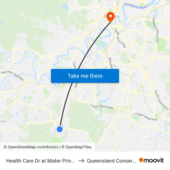 Health Care Dr at Mater Private Hospital to Queensland Conservatorium map