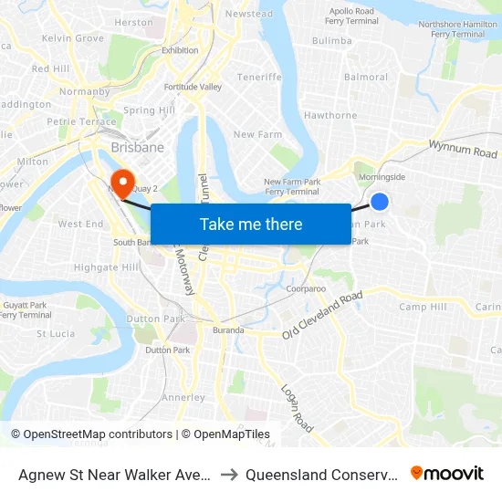 Agnew St Near Walker Ave, Stop 42 to Queensland Conservatorium map