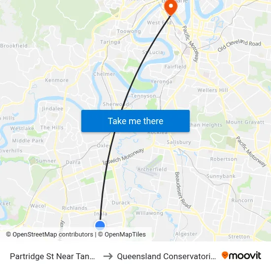 Partridge St Near Tang St to Queensland Conservatorium map