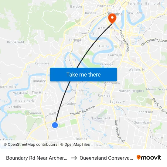 Boundary Rd Near Archerfield Rd to Queensland Conservatorium map