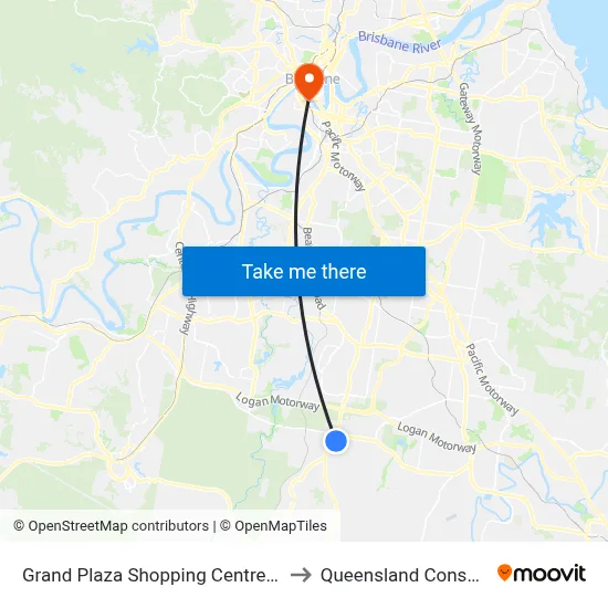Grand Plaza Shopping Centre (Sth Car Park) to Queensland Conservatorium map