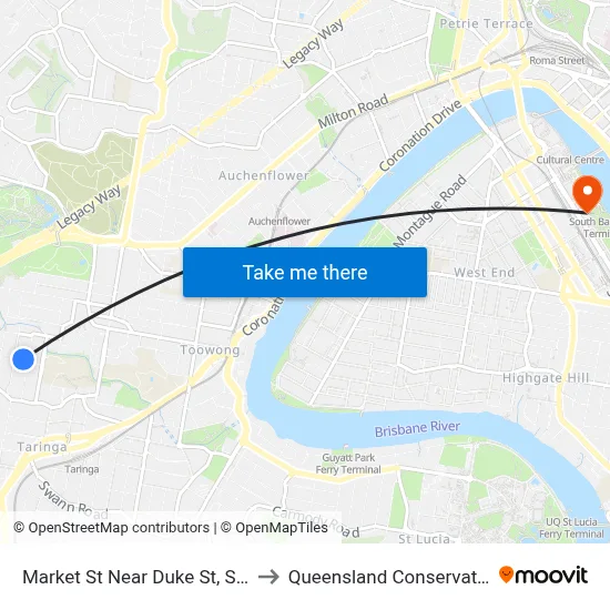 Market St Near Duke St, Stop 28 to Queensland Conservatorium map