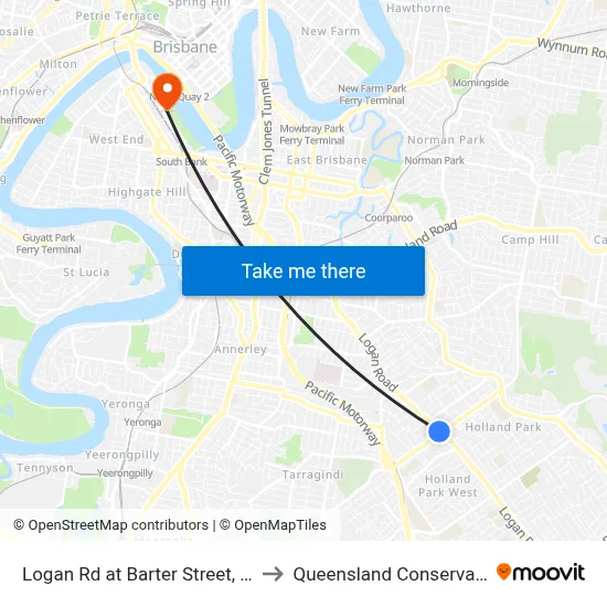 Logan Rd at Barter Street, Stop 30 to Queensland Conservatorium map
