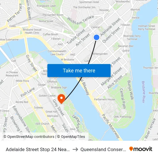 Adelaide Street Stop 24 Near Edward St to Queensland Conservatorium map