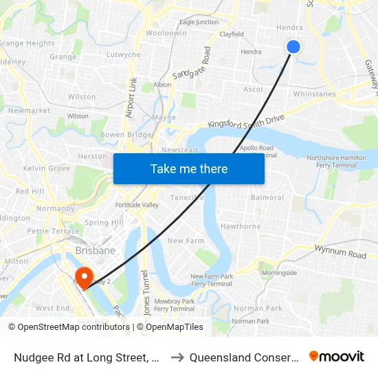Nudgee Rd at Long Street, Stop 35/45 to Queensland Conservatorium map